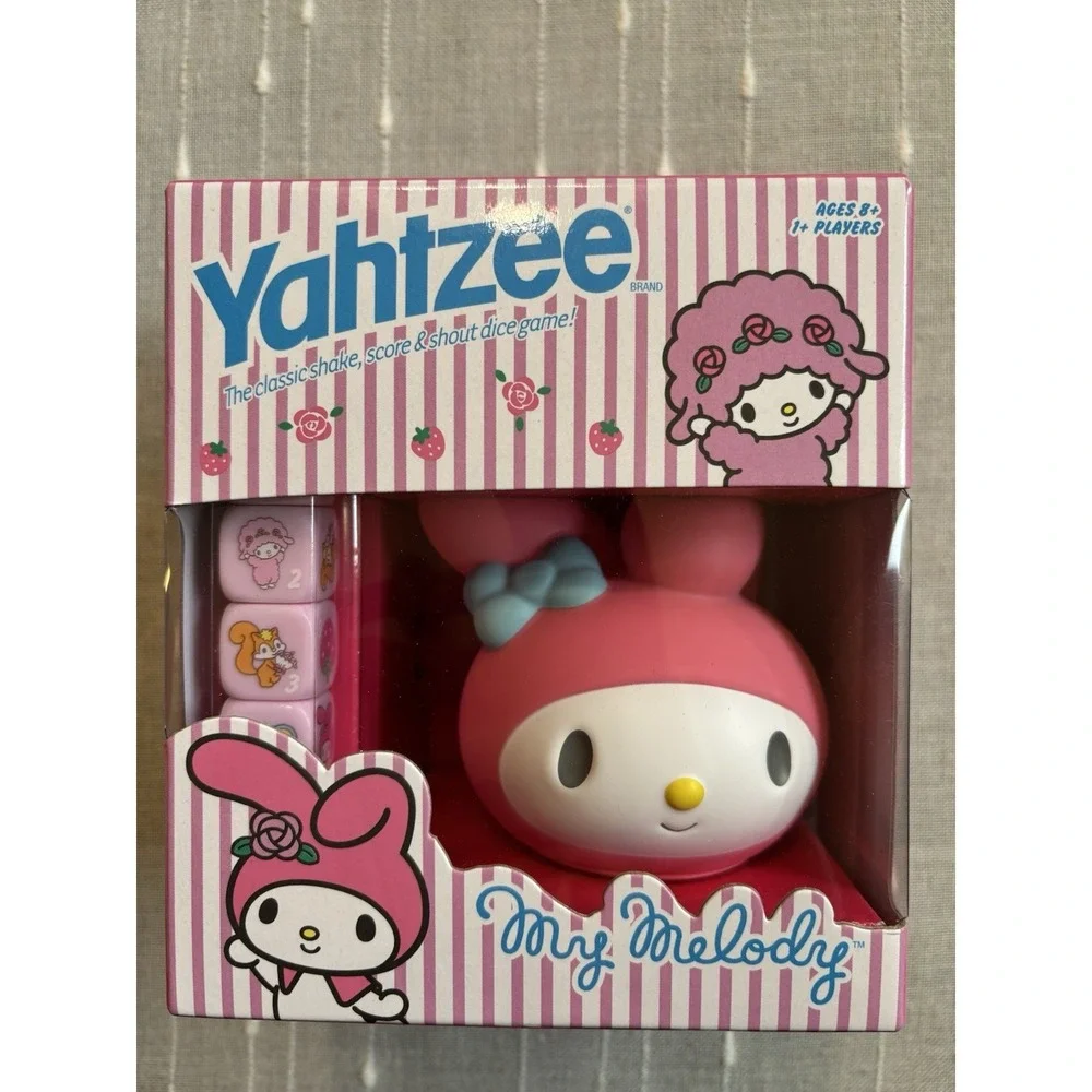 Sanrio Yahtzee My Melody Dice Game Collectible Hello Kitty Friends Dice Cup NIB